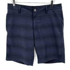 Travis‎ Mathew Golf Shorts Mens 32 Performance Stretch Flat Front Blue Stripe